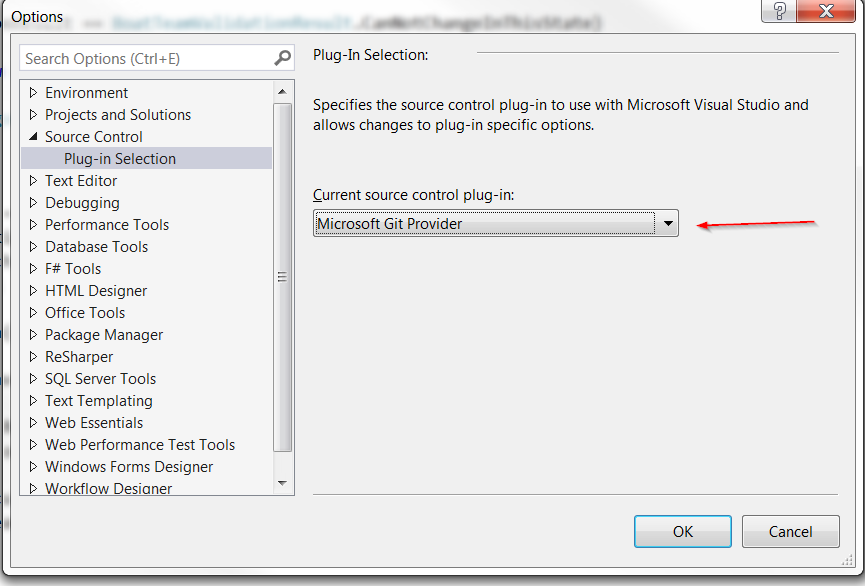 SLOW | Default Setting of Source Control plugin in Visual Studio